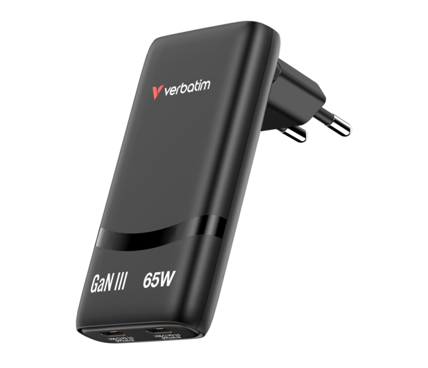 Verbatim Ładowarka sieciowa Fold n Go GaN 65W czarny 32354 - 1417009 - zdjęcie